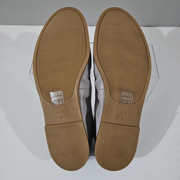 NEW Eileen Fisher Notion Ballet Flat Womens 8 Cloud Gray Nappa Leather Slip On - Picture 10 of 12